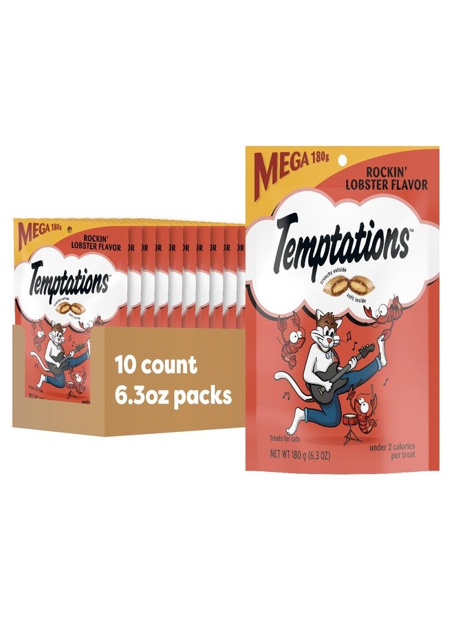 Temptations Classic Crunchy and Soft Cat Treats, Rockin' Lobster Flavor, 6.3 oz. Pouch (Pack of 10) - Image 1